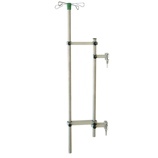 Infusion Pump Pole, Double, Rail Type